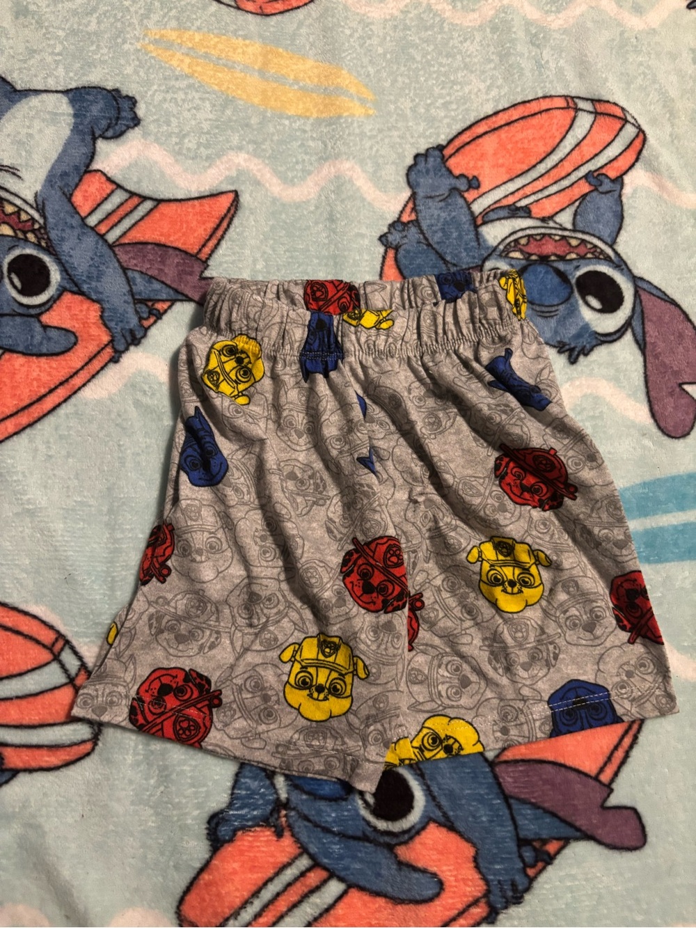 Nickelodeon Gray Pajama Skirt with Red, Yellow & Blue Character Faces